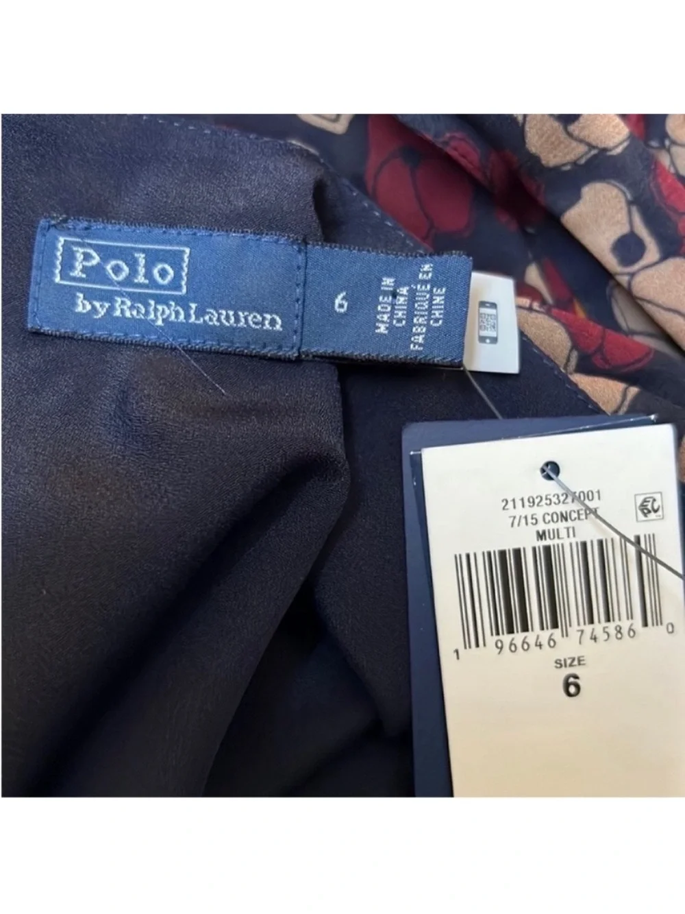 NWT POLO RALPH LAUREN Georgette Tie-Neck One-Shoulder Top